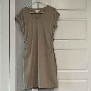 Athleta Taupe V-Neck Dress
